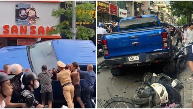 Ngỡ ngàng lời khai của tài xế xe bán tải tông liên hoàn ở Khâm Thiên, tông vào vỉa hè là bất đắc dĩ