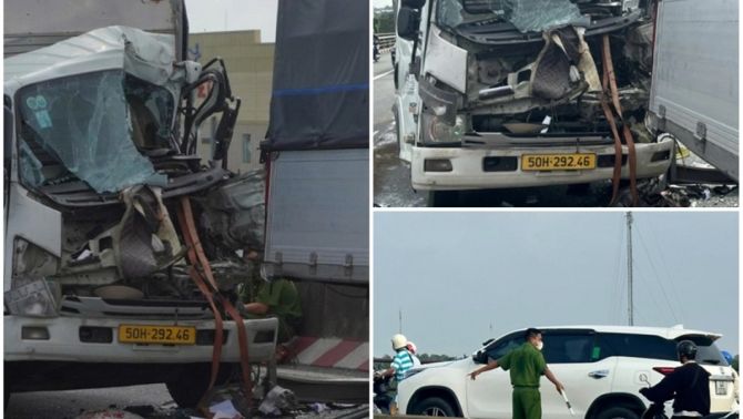 Hiện trường ám ảnh vụ tai nạn giữa 2 xe tải khiến 1 người tử vong, 1 người bị thương nặng ở Cần Thơ