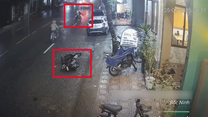 Thót tim cảnh chủ quán phát hiện trộm phá khóa xe của khách, lao vào tung cước và truy đuổi tận cùng