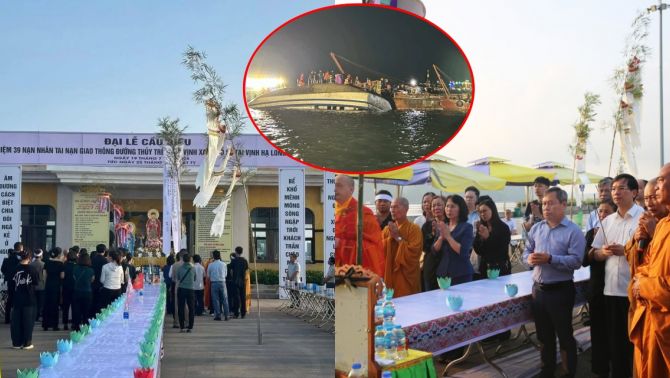 Cả nước xúc động trước lễ cầu siêu nghìn người tiễn biệt 39 nạn nhân vụ chìm tàu Vịnh Hạ Long