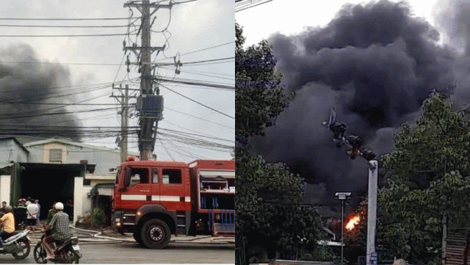 Vụ cháy nghiêm trọng tại xưởng sản xuất hộp đựng cơm TP.HCM, hiện trường khiến người dân hoảng loạn