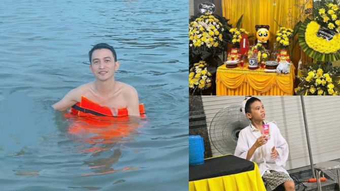 Đám tang đau lòng của người bố đi biển mất tích ở Hòn Gai: Con ngây ngô không biết lần cuối gặp bố