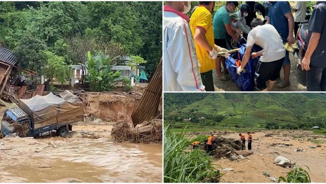 Không có phép màu nào với 3 trong 4 nạn nhân mất tích do lũ cuốn trôi ở Sơn La, 1 thi thể được tìm thấy ở Lào
