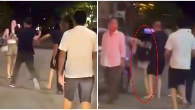 Clip 1 nhóm người đàn ông hành hung 3 người phụ nữ trước cửa quán Karaoke, nguồn cơn khiến nhiều người phẫn nộ