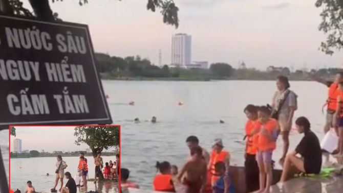Cảnh tượng khó tin: Hồ nước từng là nơi xảy ra đuối nước, nay đông nghịt người tắm mỗi chiều
