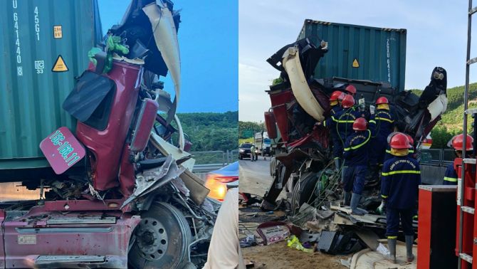 Kinh hoàng: Va chạm trên cao tốc Bắc Nam - Thanh Hóa, tài xế kẹt trong cabin tử vong tại chỗ 