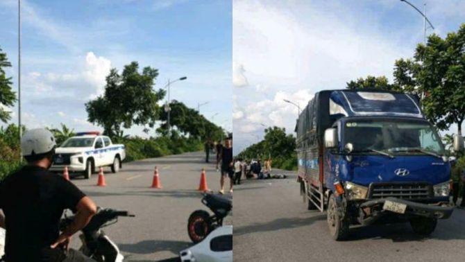 Hưng Yên: Hiện trường vụ va chạm giữa xe tải và xe máy điện, kết cục đau lòng cho đôi vợ chồng trẻ