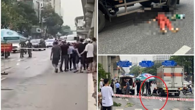 Hiện trường ám ảnh xe tải và xe máy va chạm ở Hà Đông sáng nay: Danh tính hai vợ chồng thương vong