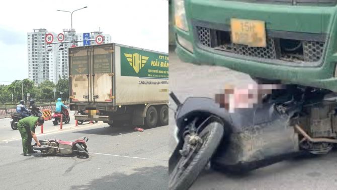 Hiện trường vụ tai nạn thương tâm ở TP.HCM: Cô gái 18 tuổi tử vong dưới bánh xe tải 
