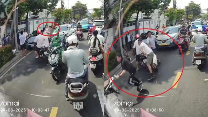 Clip hỗn chiến ở Khánh Hội: Ô tô chắn ngang đường, 4 người lao vào ẩu đả giữa phố Sài Gòn