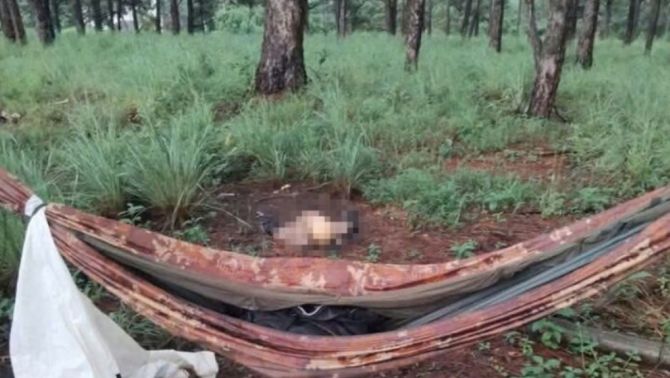 Rùng mình hiện trường phát hiện bộ xương người bên chiếc võng trong rừng thông ở Lâm Đồng