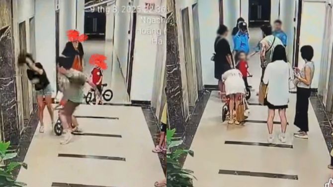 Hà Nội: Cô gái trẻ bị hành hung dã man ngay sảnh chung cư, camara ghi lại chi tiết phẫn nộ