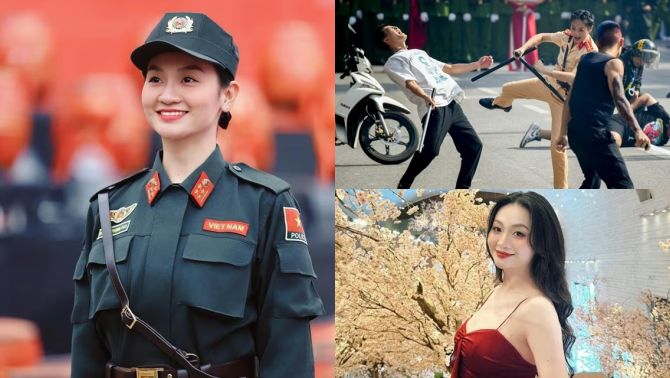 Lý lịch cực ngầu của nữ đại úy hạ 3 'quái xế' hồ Gươm, hình ảnh đời thường khiến CĐM phát sốt