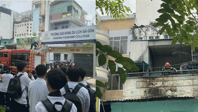 Hiện trường hoảng loạn vụ cháy căn nhà 3 tầng ở TPHCM có cụ bà ngồi xe lăn và 2 em nhỏ khóa trái cửa