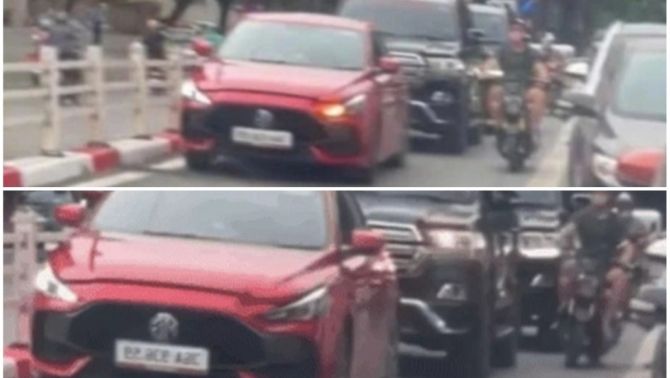 Nóng: Công an vào cuộc vụ ô tô con ngang nhiên đi vào làn BRT và cản trở xe ưu tiên ở Hà Nội