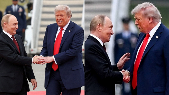 Tổng thống Putin và Tổng thống Trump có hành động cực kỳ khác thường tại hội nghị thượng đỉnh Alaska
