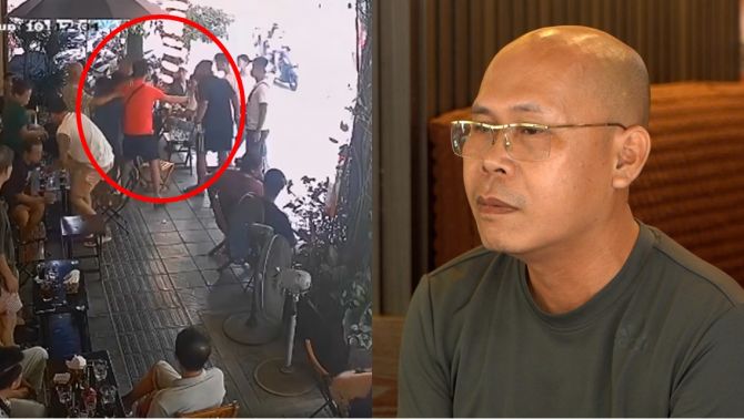 Camera ghi lại cảnh tài xế Mercedes S450 cầm ghế vụt bố con chủ quán cà phê, hé lộ lý do gây phẫn nộ