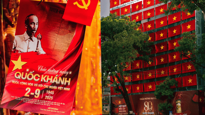 Loạt tuyến phố Hà Nội ‘khoác áo mới’ cờ đỏ sao vàng chào mừng 80 năm Quốc khánh 2/9