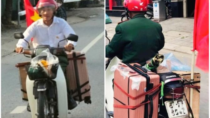 Cảm động cụ ông 75 tuổi 'trốn vợ', một mình đi xe máy từ Nghệ An ra Hà Nội xem diễu binh 2/9