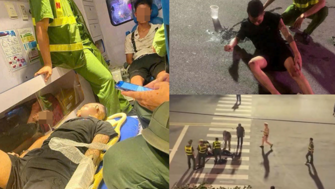 Hiện trường 2 thanh niên 'thông chốt' Nghi Tàm, tông trực diện khiến chiến sĩ CSCĐ bị thương nặng