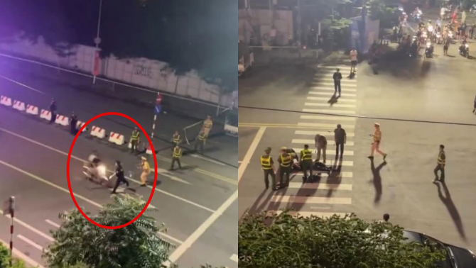 Thông tin nóng về tình hình chiến sĩ CSCĐ bị 2 quái xế tông trực diện khi 'thông chốt' ở Nghi Tàm