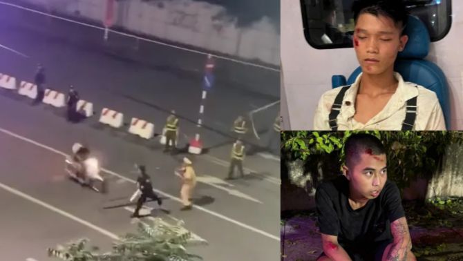 Tạm giữ hình sự 2 thanh niên lao xe tông cảnh sát cơ động với cáo buộc hành vi giết người, bất ngờ động cơ phía sau