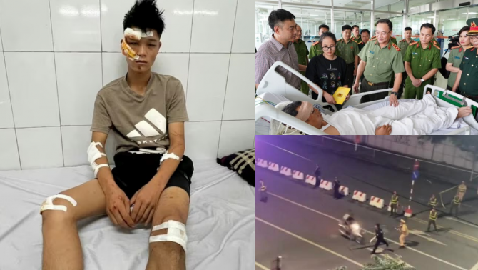 Lời khai không thể chấp nhận của 2 quái xế, người cầm lái nói lý do đâm chiến sĩ CSCĐ trọng thương