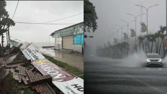 Diễn biến mới nhất của bão số 5: Mưa lớn diện rộng, sức gió mạnh và cách bờ Nghệ An 200 km