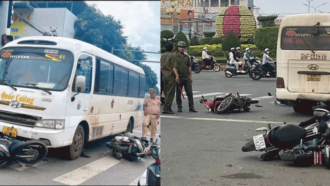 NÓNG: Nguyên nhân tài xế ô tô khách 29 chỗ tông loạt xe máy dừng đèn đỏ ở Đồng Nai, kết quả test nồng độ cồn?