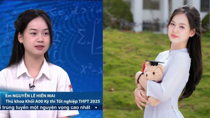 Thủ khoa A00 Nguyễn Lê Hiền Mai bất ngờ chọn ngôi trường danh giá: Hé lộ ngành học khiến nhiều người ngạc nhiên