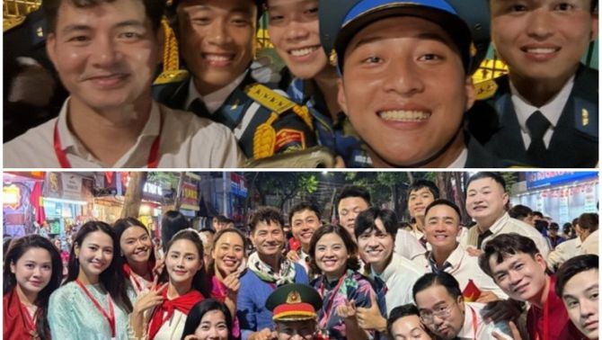 NSND Xuân Bắc xuất hiện tại buổi hợp luyện diễu binh, diễn hành lần 2: Cảm động vì được yêu quý