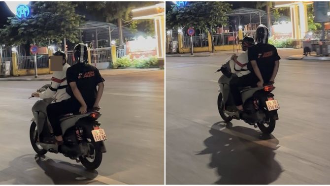 Xôn xao hình ảnh 2 thanh niên lái xe bằng chân, thái độ khiến nhiều người bức xúc