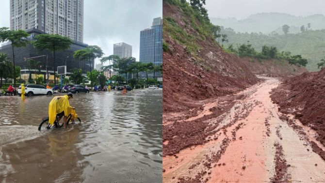 Bão số 5 suy yếu nhưng hậu quả nặng nề: Hà Nội ngập sâu, xe chết máy hàng loạt, miền Trung thiệt hại khó lường