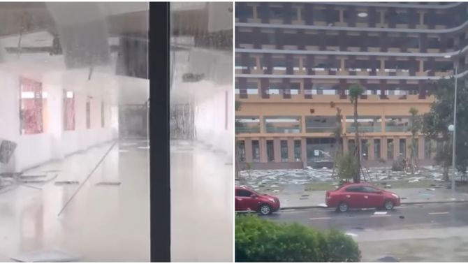 Cảnh tượng khó tin tại bệnh viện nghìn tỷ ở Nghệ An khi bão số 5 quần thảo và đi qua