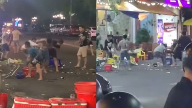 Camera ghi lại cảnh 10 'đại ca' đánh nhau gây náo loạn cả khu phố ở Gia Lai, truy xét các đối tượng?