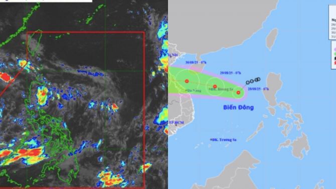 Áp thấp nhiệt đới trên Biển Đông: Có thể mạnh lên thành bão và đổ bộ Việt Nam ngày 30/8?