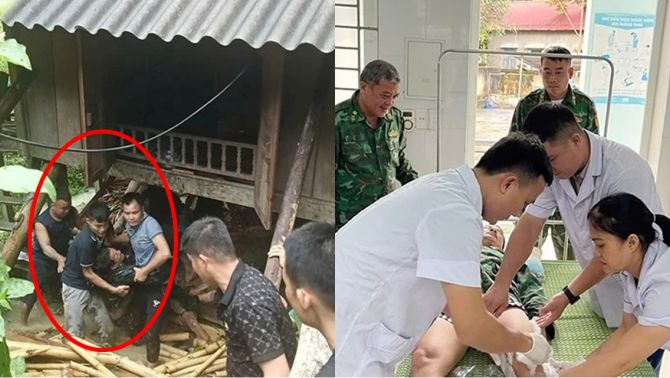 Phép màu đến với 2 chiến sỹ bị nhà sập đè trúng khi giúp dân di dời, tiết lộ tình hình hiện tại