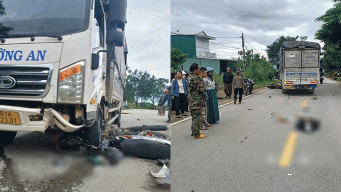 Quảng Ngãi: Hiện trường ám ảnh vụ nam thiếu niên 15 tuổi tử vong tại chỗ sau va chạm với xe tải