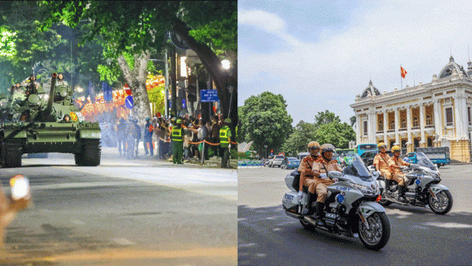 Thời gian và các tuyến đường bị cấm ngày 29-30/8 phục vụ Tổng duyệt diễu binh A80, lộ trình thay thế