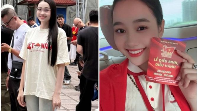 Nhan sắc tựa 'thần tiên tỷ tỷ' của nàng hậu sinh năm 2005 tham gia lễ diễu binh, diễu hành 2/9