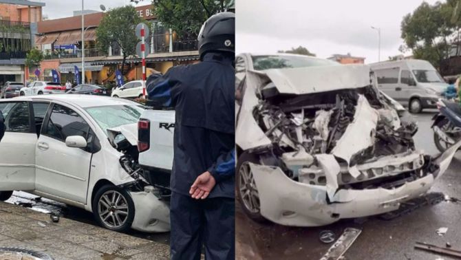 Hiện trường hỗn loạn: Nữ tài xế ô tô hoảng hồn sau cú va chạm, gây tai nạn liên hoàn giữa phố tại Vũng Tàu