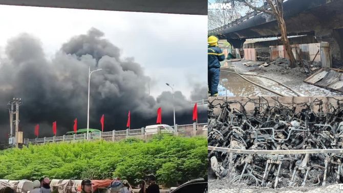 Cháy hàng trăm xe máy dưới cầu Vĩnh Tuy: Lo ngại kết cấu công trình bị ảnh hưởng nghiêm trọng