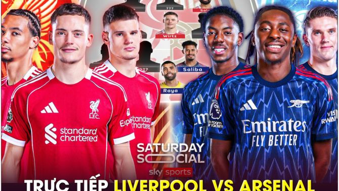 Xem trực tiếp bóng đá Liverpool vs Arsenal ở đâu, kênh nào? Link xem trực tiếp Ngoại hạng Anh K+ HD