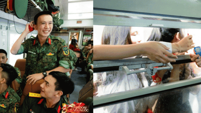 Xúc động tình quân dân thời bình: Nhiều người có mặt tại ga Hà Nội tiễn cán bộ, chiến sĩ miền Nam