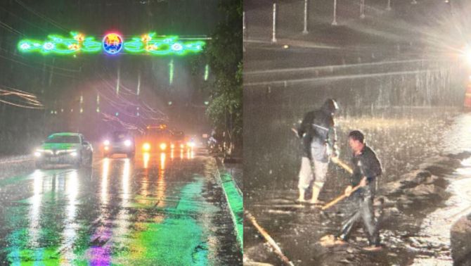 Hy hữu giữa đêm khi cao tốc Vĩnh Hảo - Phan Thiết bất ngờ bị đất cát phủ trắng, ảnh hưởng tới các phương tiện giao thông