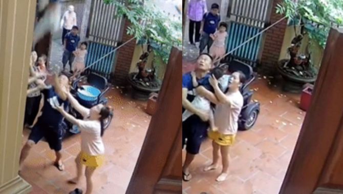 Khoảnh khắc nghẹt thở: Cả xóm hợp sức cứu bé trai rơi từ tầng 2 ở Hà Nội, gia đình tiết lộ thông tin về cháu bé