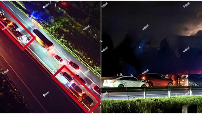 Hiện trường 9 ô tô tông liên hoàn trong 2 vụ tai nạn kép trên cao tốc Phan Thiết - Dầu Giây