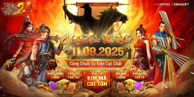 Võ Lâm Truyền Kỳ 2.0 PC chính thức ra mắt ngày 11/09/2025: Giang hồ tái hội, ký ức huyền thoại sống dậy