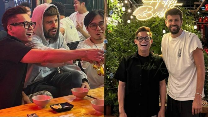 Rầm rộ loạt hình ảnh của Độ Mixi và Gerard Pique ở Hà Nội, còn 1 cầu thủ nổi tiếng tham gia