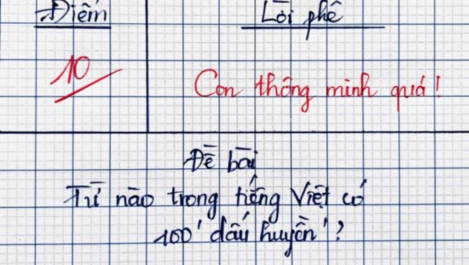 Từ đặc biệt nào trong tiếng Việt có đến 100 'dấu huyền'? Phải thông minh lắm mới trả lời được